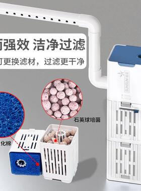 小鱼缸过滤森器森小型鱼缸过滤制氧体一机三YQP-300F水合一净水循