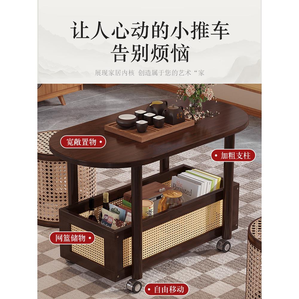 楠竹移动茶几客沙CWCJBJ-0发侧边柜迷你角床几小户型用家厅头桌带