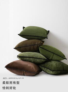新中古绿色沙枕发抱套不含芯款轻奢高级高飘ALT-25-B窗室床头靠背