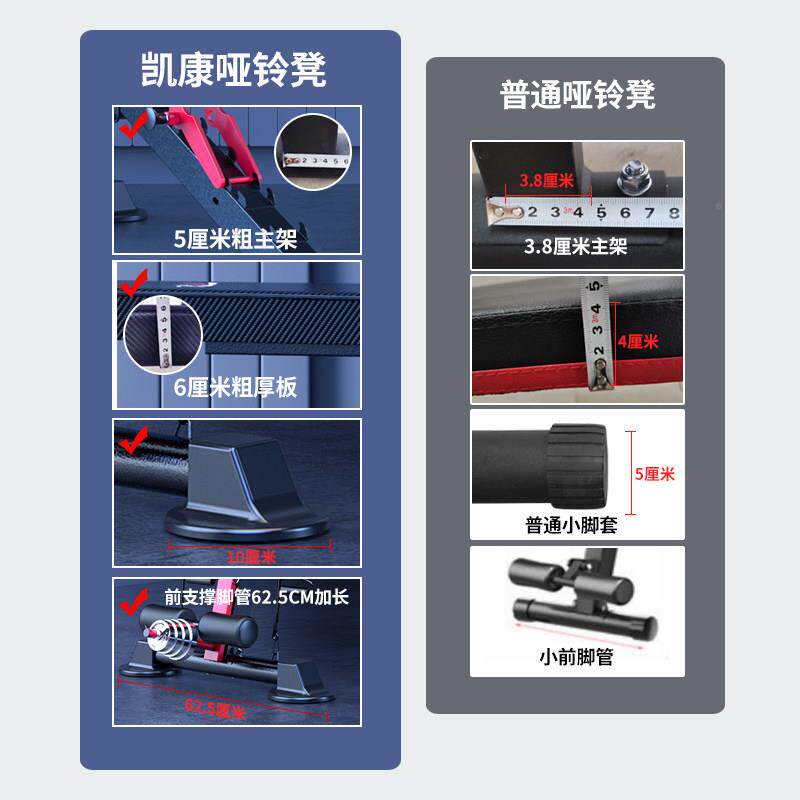 哑铃凳家用功能仰卧起身坐多板腹肌动健运器材021DZK卧推凳可折叠