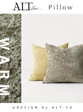 绿色方形抱枕套不含芯客0厅轻奢ALT-24-B高级感2靠25新枕款腰枕床