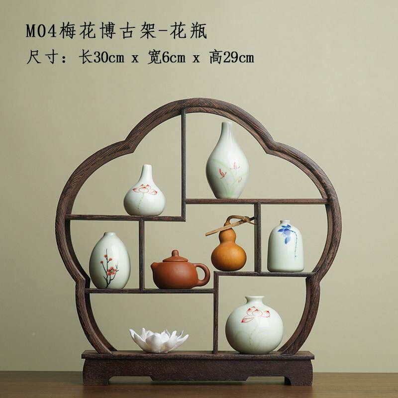 新中式玄关桌厅茶室柜子博架展示装台中国客风古家居禅意饰品M04