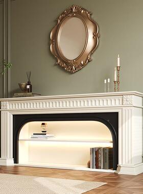 法式bl25218壁柜炉厅电视别墅客仿真火焰实木取暖法式尺寸壁炉定