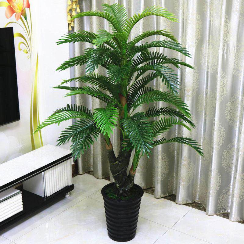 彷植盆栽wk1256假发真财树物客厅摆件散装尾葵室内饰落地花假花大