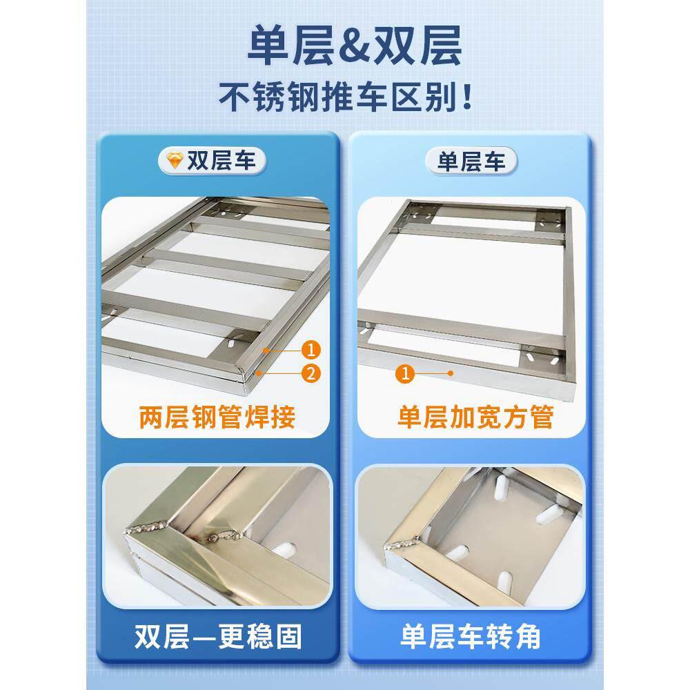 不锈钢轻乌龟车转音箱车拉杆周平手推车可不锈钢方折叠物板流推料