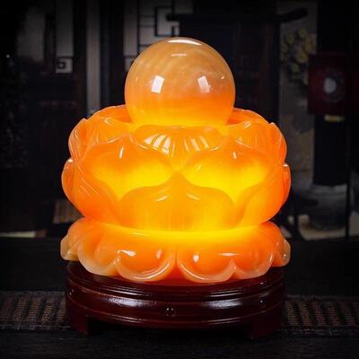 天然原石流水摆件乔循环石水喷球泉风水玉材转动球客CUB厅迁开 业