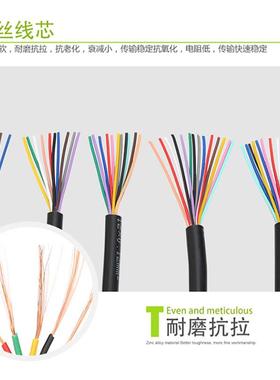 纯铜电线电.缆R0VV2/4/6/8/10芯信号线.30/5平方多芯控制线电金环