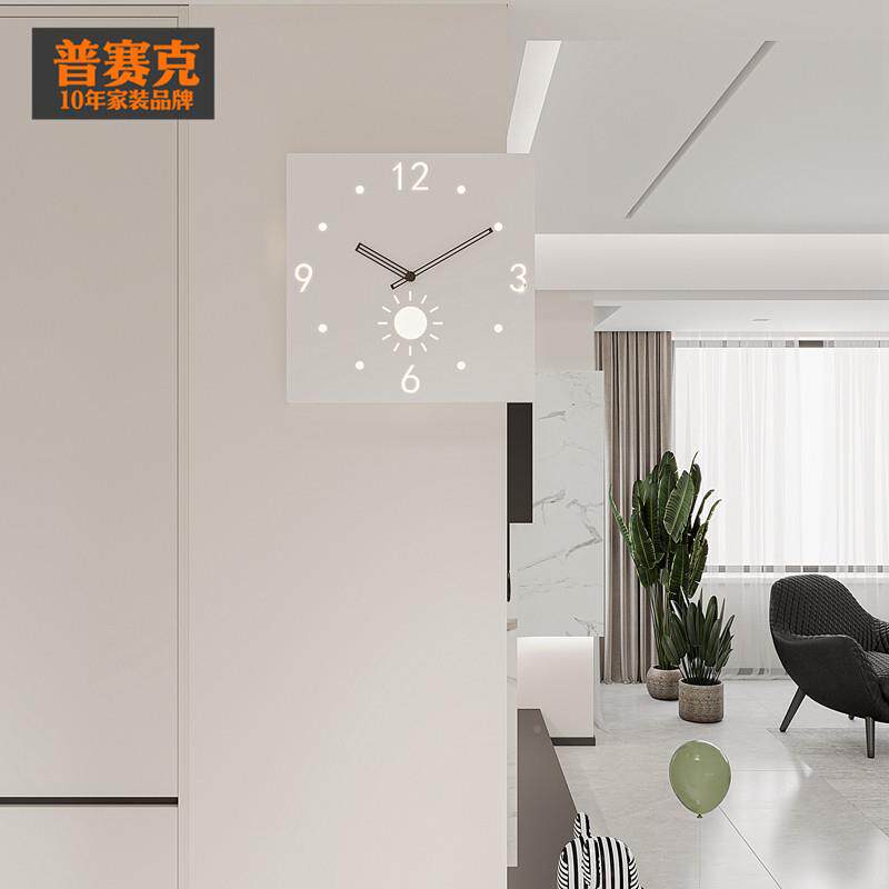 普GP307210赛克226年新款电子面钟表家0用拐角转双角厅时尚客简约