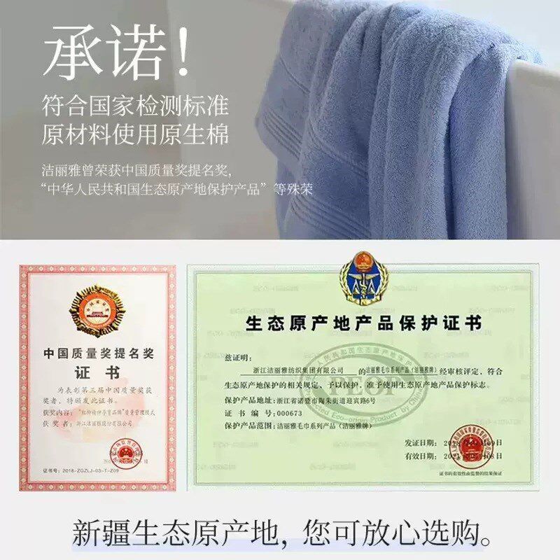 速发雅送手手袋】洁丽【毛巾全棉礼盒2条装纯棉伴提礼公司福利LOG