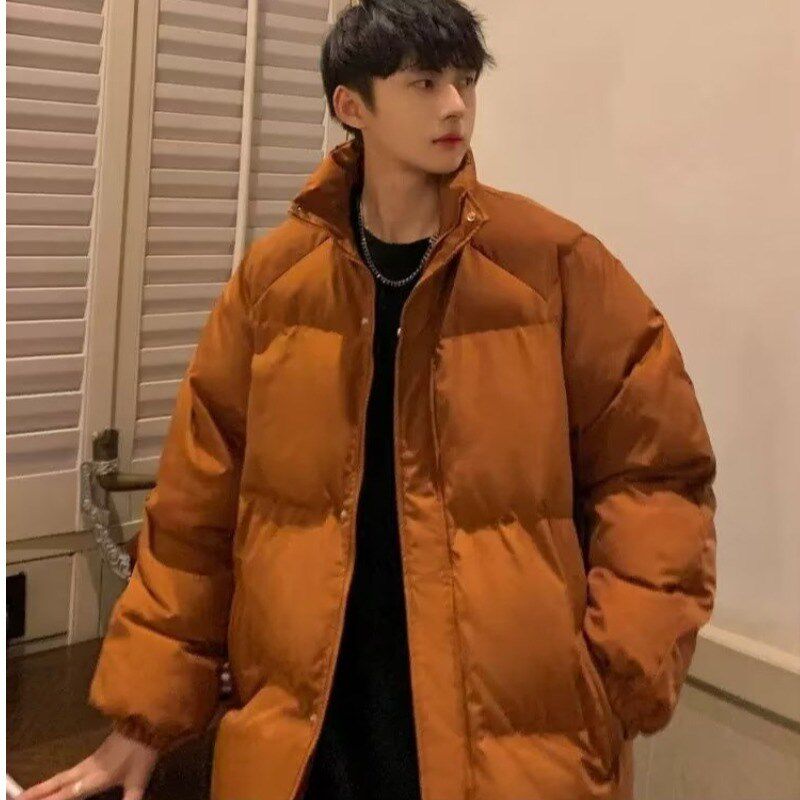速发跨境面包生男服秋冬季韩版潮流棉服立松宽领痞帅棉衣外套