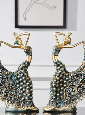 速发轻奢风高档客厅电视柜酒柜跳舞孩桌面装级工件品摆艺高饰感