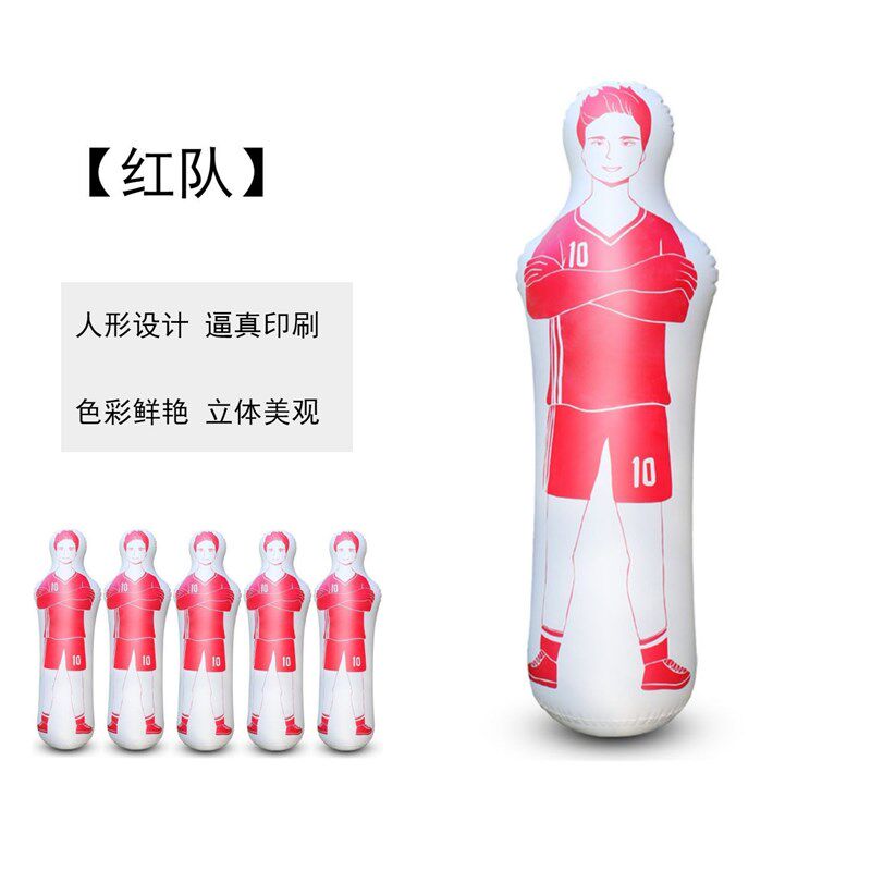 速发充气足球人门射墙带球训练假人障碍物拳击不柱翁沙袋打击倒人