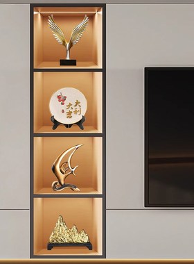 速发边柜摆件奢档次福轻上酒柜如意装饰品高端大气餐酒柜工艺品