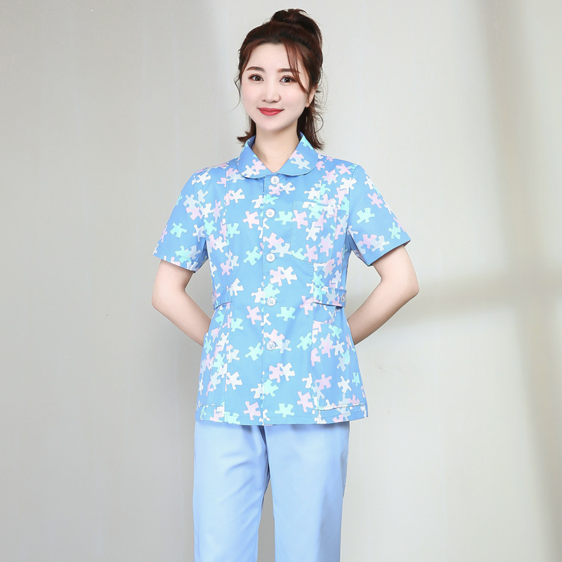 速发碎士护花服分体套装长月师口腔母婴护理家政袖嫂工作服