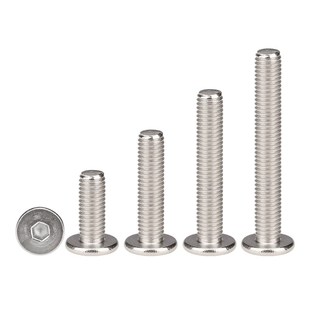 速发04不锈钢扁平头内六角螺丝超薄大.头家具螺钉154M1.62.平M4