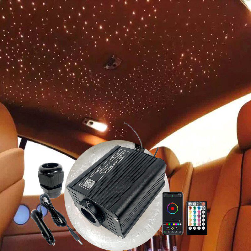 速发声控车内车棚改装满天星光纤机汽车星空顶顶顶光源器氛围灯热