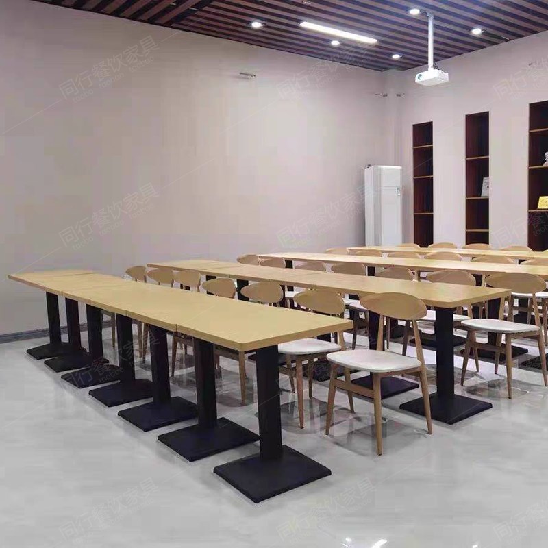 速发快餐店咖啡厅奶茶店桌椅堂饮商用桌子长桌方吃汉堡店食餐小桌