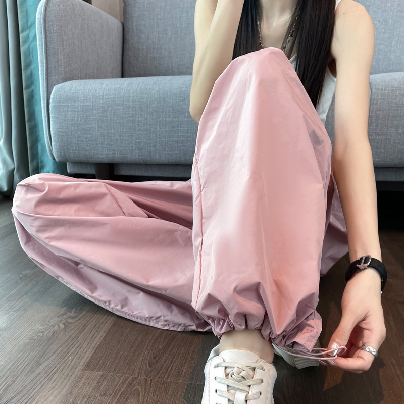 现货速发美式工装裤春夏爵士舞套装小个子休闲跳舞运动穿搭冲锋裤