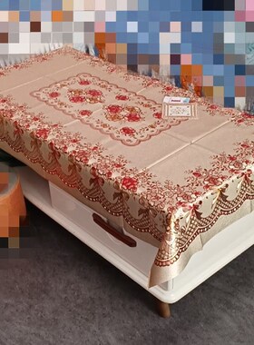 速发ZRT红色结婚茶几桌布免洗防水防油防烫婚大喜礼庆红色茶几台