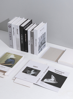 速发简约折叠假书摆件装饰书拍照书壳道具书模型装板间样修