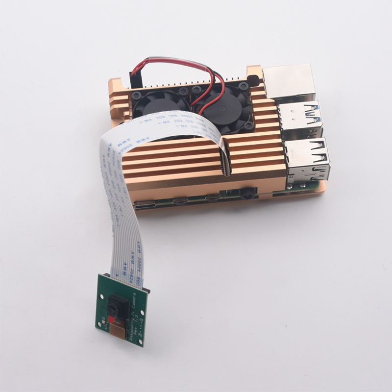 现货速发适用树莓派4代 Respberry pi 4B金属外壳 散热带风扇规格