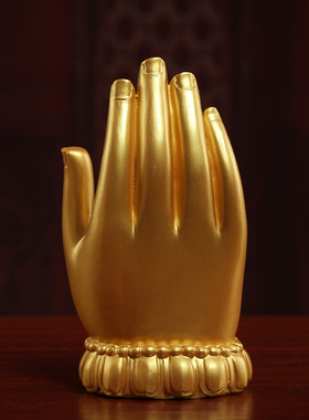 速发戴玉面陶瓷佛手如来佛掌家居饰品玄关禅意桌堂灵山大佛佛手摆