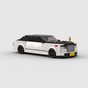 moc国产劳斯莱幻影八格车型男孩积木适用于乐高拼搭汽车模型摆件D