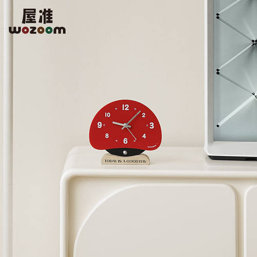 WOZOOM屋准玄关时钟摆件家居客厅电视柜创意钟表桌面摆台式装饰品