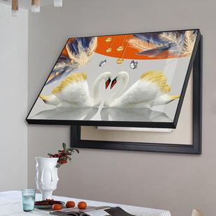 饰画小型家用一体双框挂画 电表箱挂画电箱遮挡画面板遮挡装