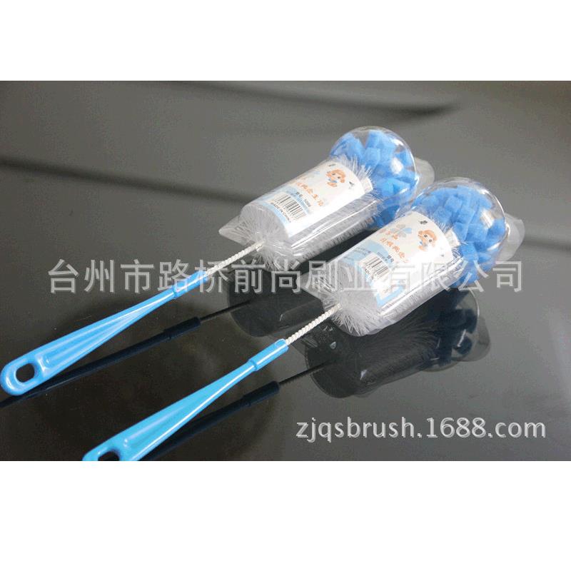 供应加长手柄带海绵头洗瓶刷多功能杯刷除污垢清洁刷