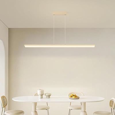 极简一字全光谱餐厅吊灯现代简约餐桌灯长条家用饭厅茶室吧台led