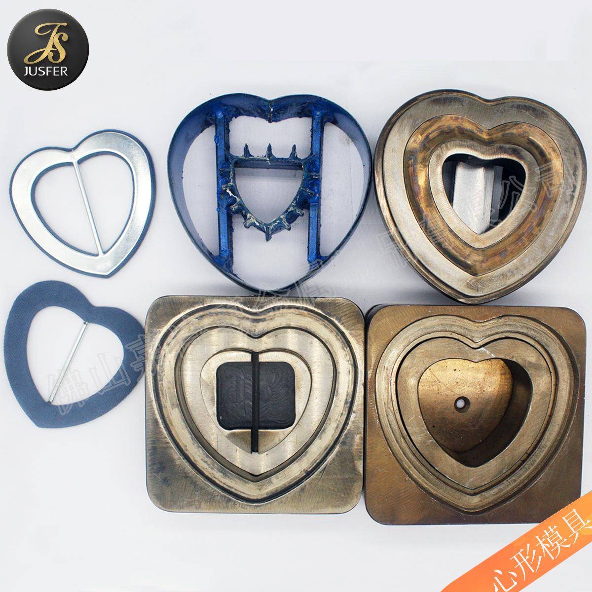 心形包扣包模手动压扣机用包扣模具包扣机用布包扣模具