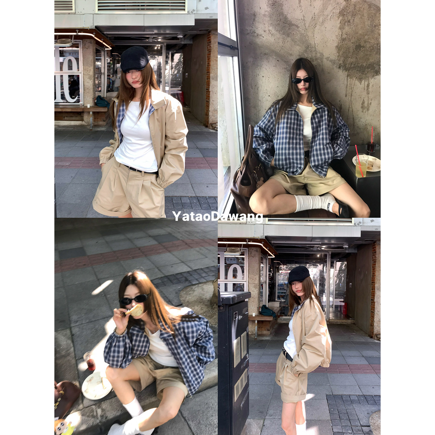 牙套大汪 【飞行男友】感觉自己又行了两面穿夹克短外套翻领棒球