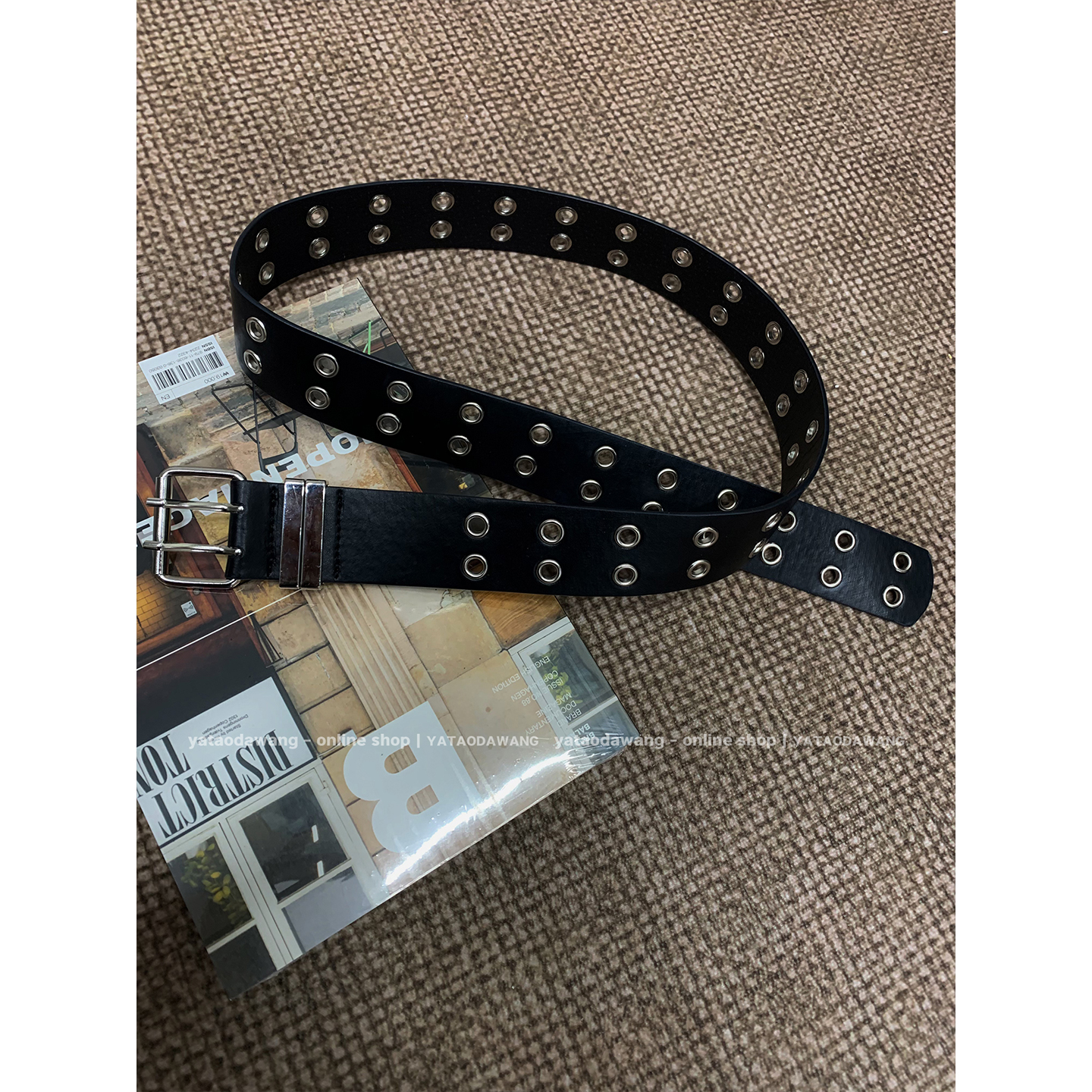 牙套大汪 【黑暗世界 】太酷了！帅我一脸PU皮双排“银扣”皮带