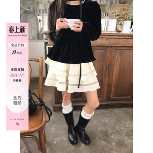 牙套大汪【爱丽丝小姐】宫廷风小衫+奶油千层蛋糕裙