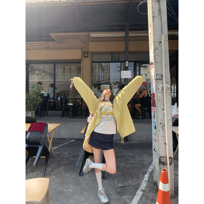 牙套大汪【甜酷牛仔】单宁牛仔原色低腰裙裤设计牛仔短裙