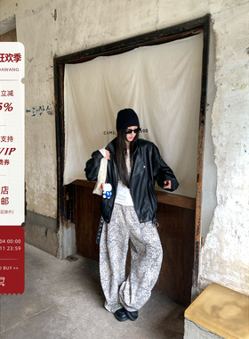 牙套大汪10/8 20点【时髦尖子生】S*P黑色夹棉PU皮衣棉服外套