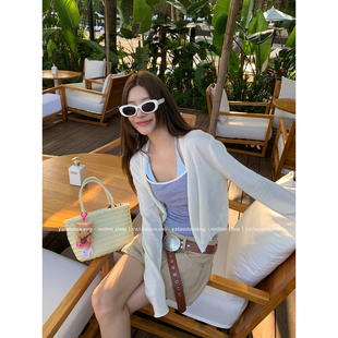 牙套大汪 【丝丝麻】女装2025新款夏日轻薄防晒开衫超好看上衣