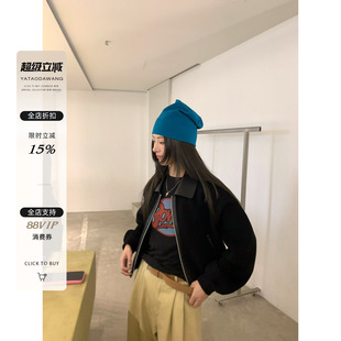 牙套大汪【高智养马人】多个富婆追着问*100羊毛双面尼拼皮领外套