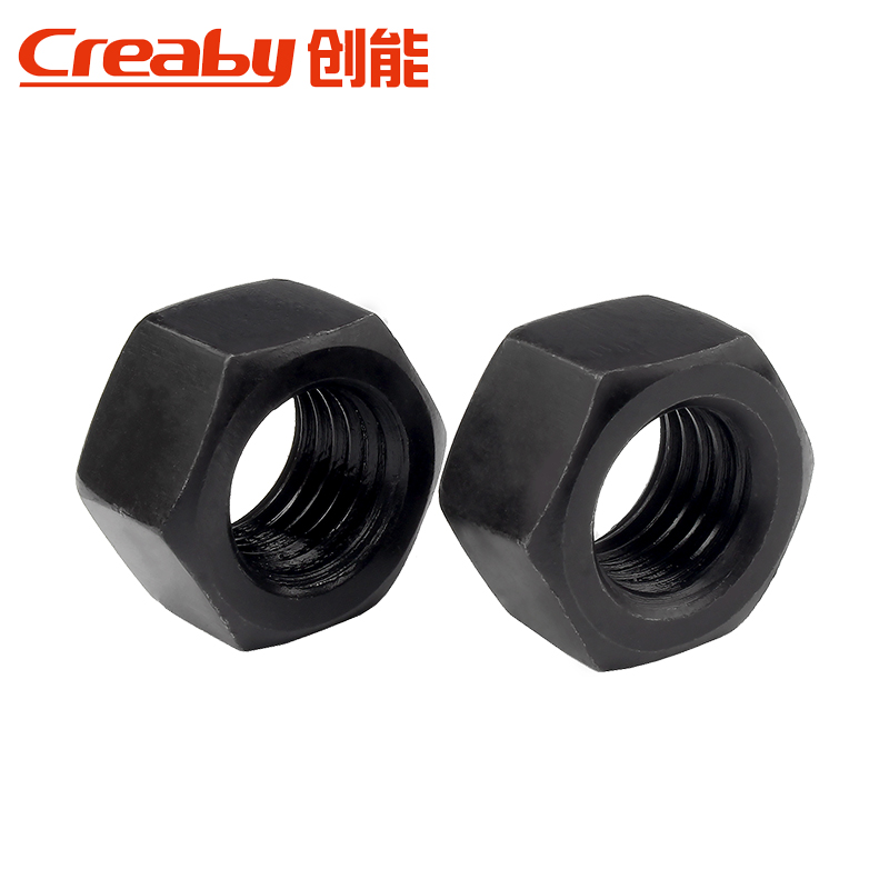 8.8级黑六角螺母螺帽12.9级高强度螺丝帽M2M3M4M5M6M8M10M1Z2-M36