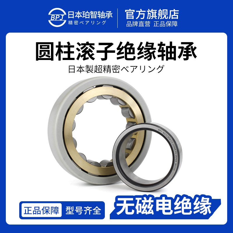 BPJ日本原装进口轴承NU224EM铜保短圆柱滚子轴承NU226绝缘轴承