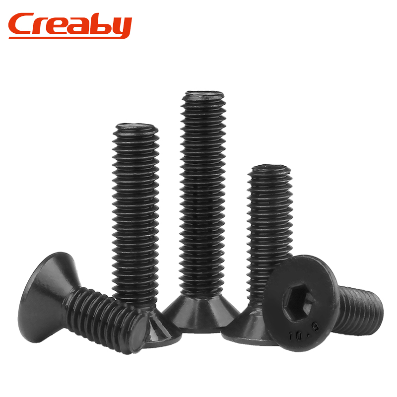 10.9级高强度沉头内六角q螺丝钉平头螺栓大全平杯螺钉M2M3M4M5M6M