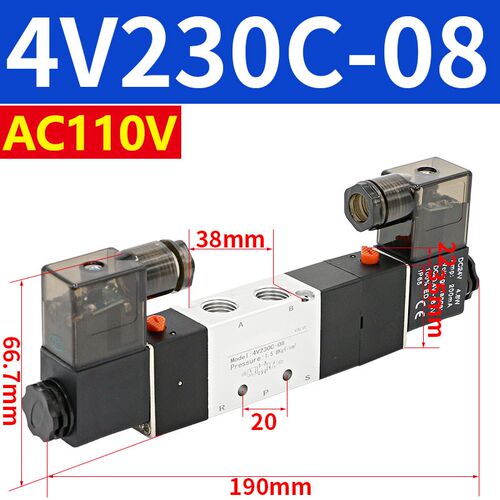 三位五通4V230C-08中封式气动电磁阀4V130C-06 4V330C-10 430C-15