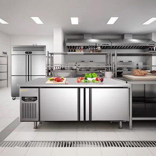 出口商用工作台冰柜undercounter freezer不锈钢冷藏卧式fridge