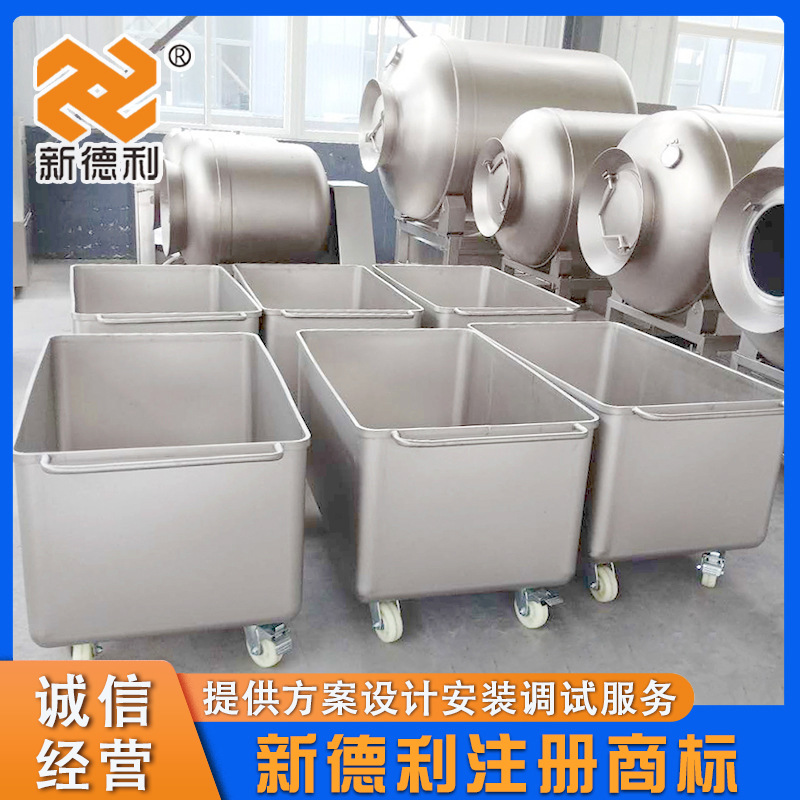 不锈钢馅料周转大料车食品厂调味品周转料斗车商用酱料移动手推车