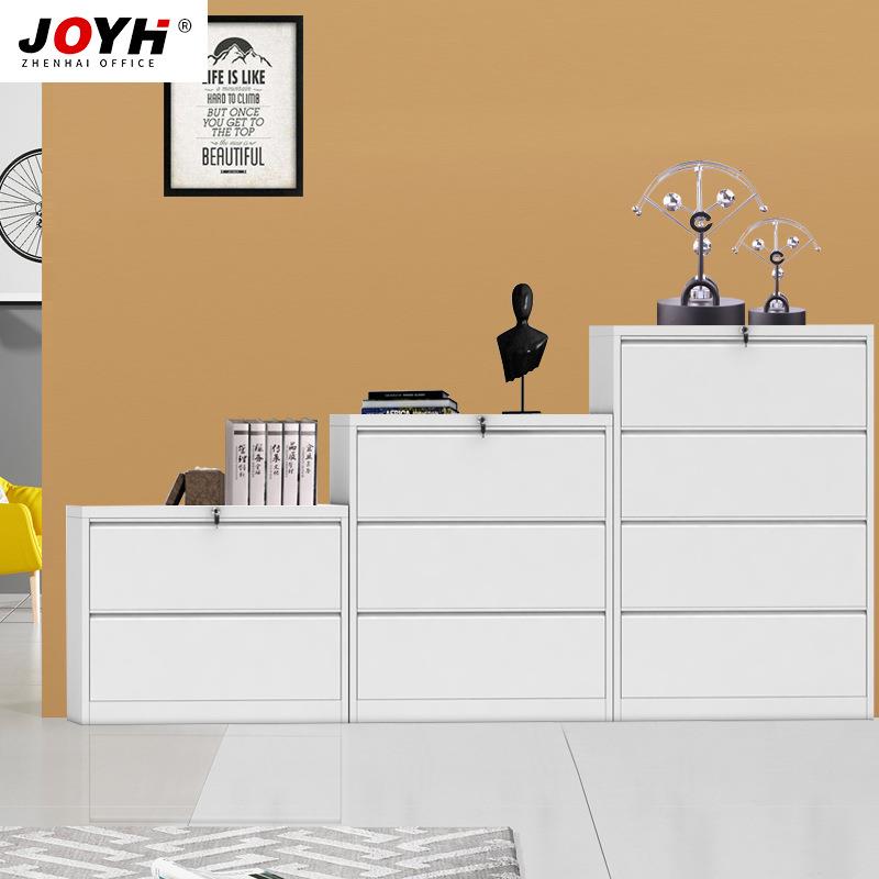 宽窄卡箱a4FC办公文件柜挂劳柜抽屉柜立式资料档案柜带锁钢制拉手