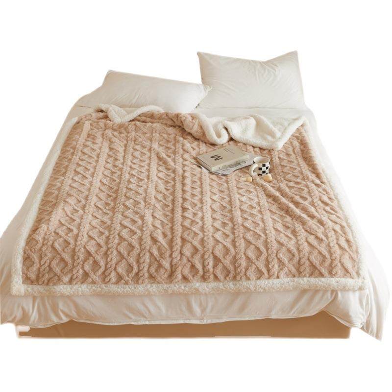 小香风羊羔绒毛毯被冬季加厚单人铺床单办公室午睡小毯子沙发盖毯,床上用品,休闲毯/毛毯/绒毯,淘宝优惠券,粉丝福利购,淘宝优惠卷