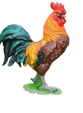 货源公鸡母鸡小鸡摆件庭院花园装饰品家禽鸡模型树脂工艺礼品