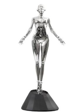 空山基机械姬女神摆件高级家居轻奢艺术装饰客厅桌面电镀人物雕塑