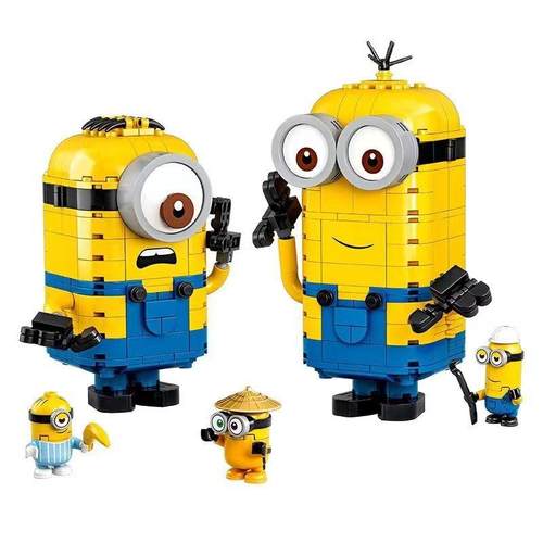 积木D3002[老货号A2122]小黄奶爸876颗粒益智拼装积木